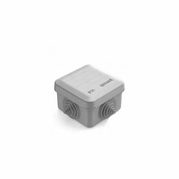 Коробка распред. 70х70х40 ОУ 4 ввода с крышкой Greenel 41236