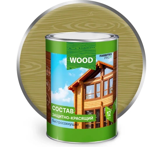 Дерево-защитный состав WOOD быстросохнущий,ТИК 0,75л /FARBIX ПРОФИ