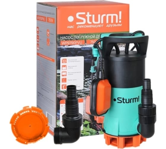 Насос дренажный Sturm WP9790PVU 3 режима 750 Вт, до30мм 300л/мин