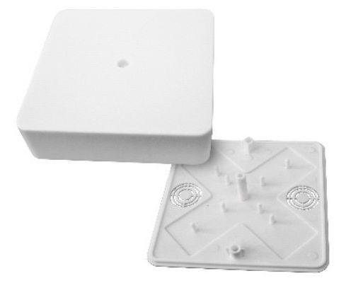 Коробка распред. 100х100х25мм ОУ с крышкой под каб/канал белая uplast IP42 030-032