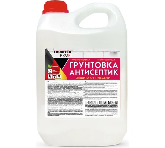 Грунтовка антисептик акриловая Farbitex 5кг профи