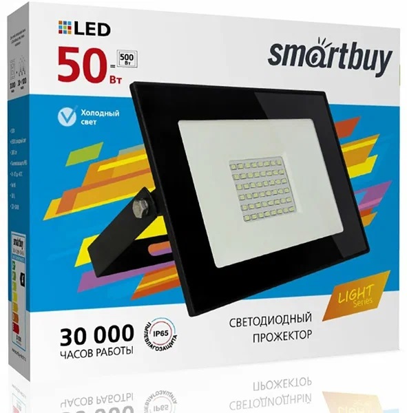 Прожектор светодиодный 50W SMARTBUY FL SMD LIGHT 50W/6500K/IP65