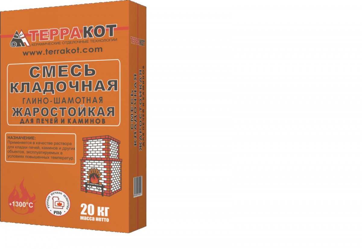 Смесь кладочная печная глино-шамотная 5кг Терракот