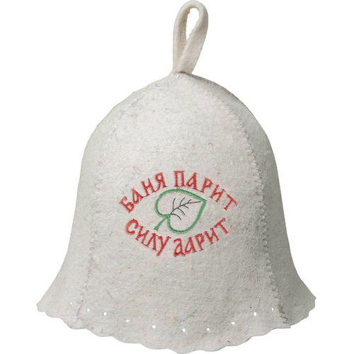 Шапка Баня парит,силу дарит Hot Pot войлок 70% 41169