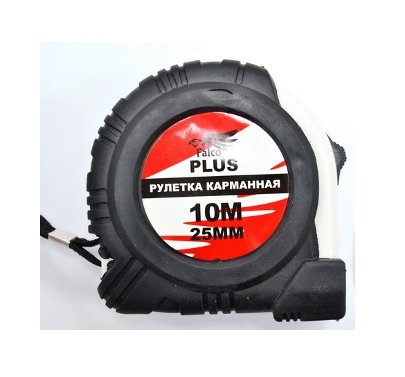 Рулетка 10 м х 25 мм Falko PLUS