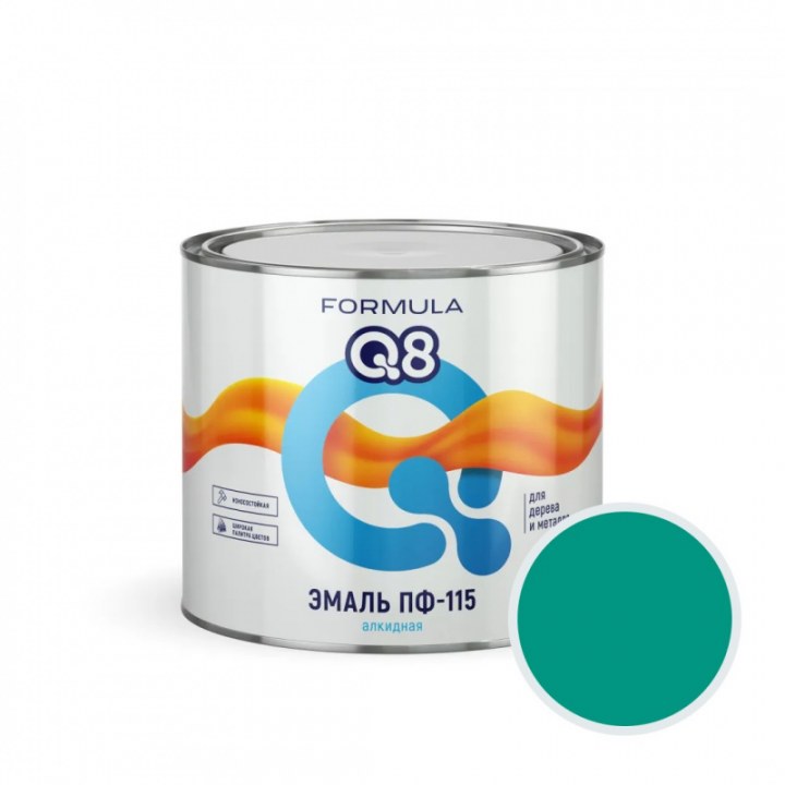Эмаль ПФ 115 бирюзовая 1,9кг FORMULA Q8