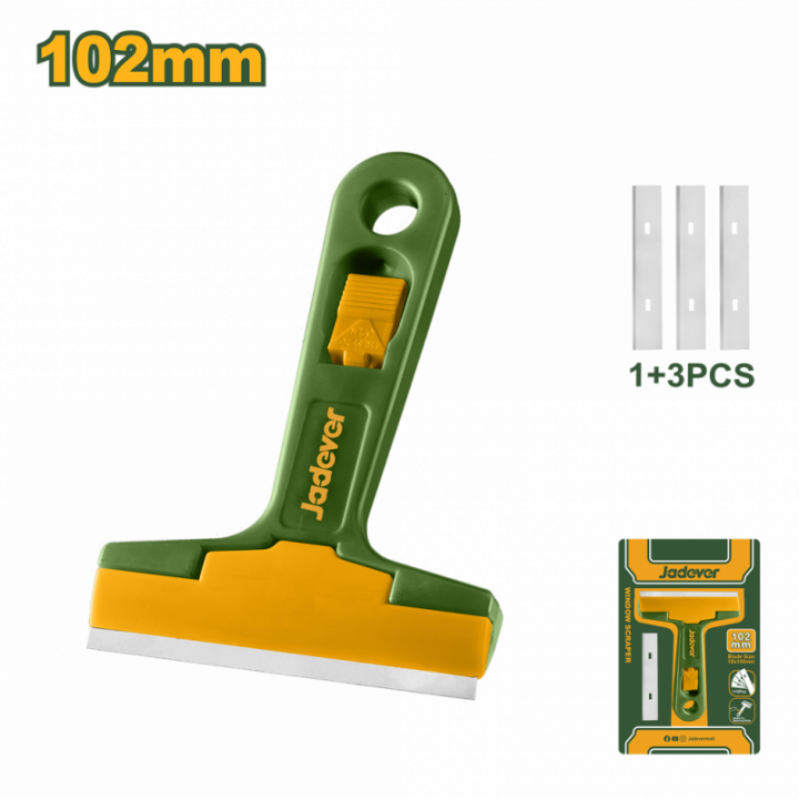 Скребок для стекла 102мм +3лезвия JADEVER JDGS1618