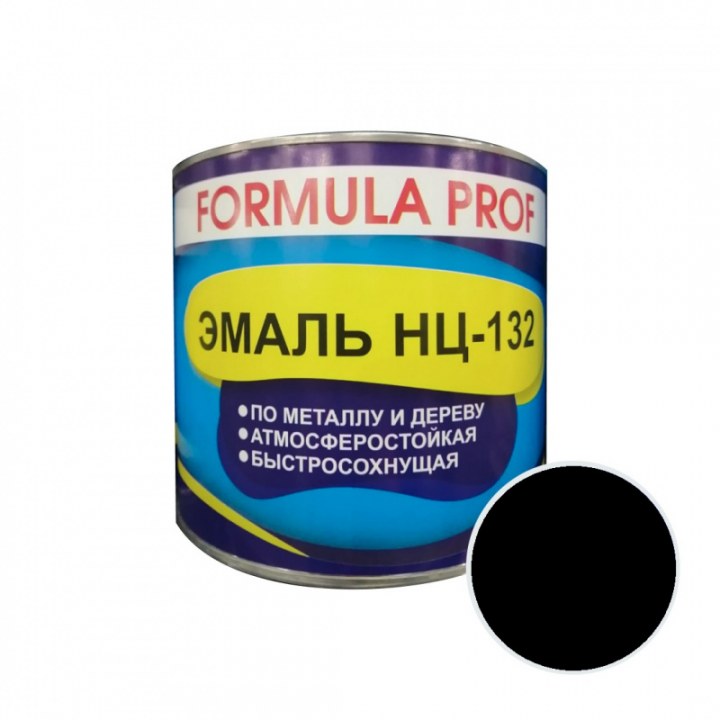 Эмаль НЦ-132 черный 0,7кг/6 PROF
