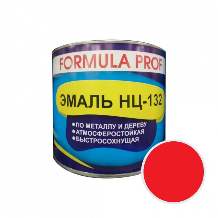 Эмаль НЦ-132 красный 0,7кг/6 PROF