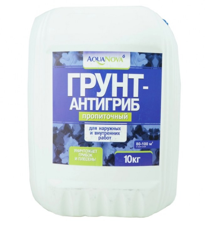 Грунтовка пропиточная антигриб (10л) Aqua Nova