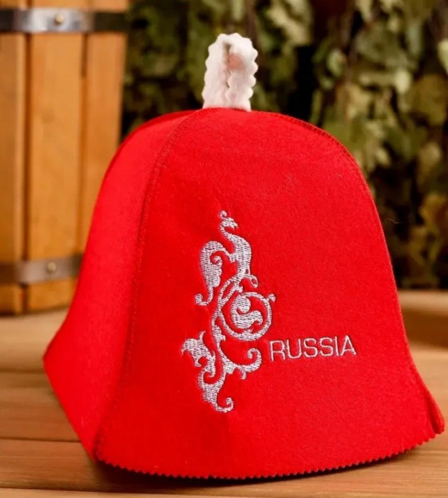 Шапка Russia экофетр крассная