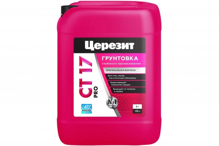 Грунтовка пропиточная глубокого проникновения мороз Ceresit CT17 PRO 5л